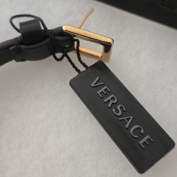 Versace Black and Gold Studded Choker Necklace - Picture 2 of 9